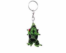 Mia Jewel Shop Frog Czech Glass Seed Bead 3D Figurine Keychain Metal Ring - Hand - £11.66 GBP