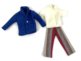 Vintage Ken Doll Clone Clothes Jacket Blazer Shirt Striped Pants Barbie - £23.77 GBP