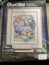 Vintage Bucilla Counted Cross Stitch #40630 WILLOWWARE CLASSIC 1992 Seal... - $15.83