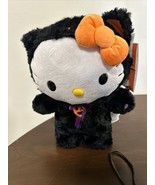 New Hello Kitty Side Stepper Halloween Plush Harpsi Motion Sound Black Cat - $28.99