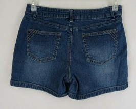 St Johns Bay Distressed Whiskered Denim Booty Shorts Size 8 - £11.43 GBP