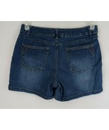 St Johns Bay Distressed Whiskered Denim Booty Shorts Size 8 - $14.54