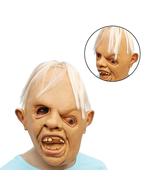 Latex Head Mask Oblique Eye Man Soft Scary Mask Halloween Party Costume ... - £19.65 GBP