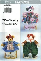 Butterick 3718 334 Pammy Bear 18 inch Home Decor Dolls Sewing Pattern UNCUT FF - $19.77