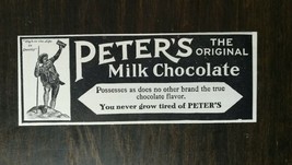 Vintage 1908 Peter&#39;s  The Original Milk Chocolate Original Ad 721 - £5.18 GBP