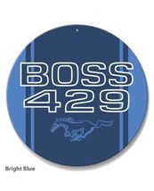 Ford Mustang Boss 429 Car Vehicle Logo Poster Metal Round Sign 8x8in Vin... - $24.74