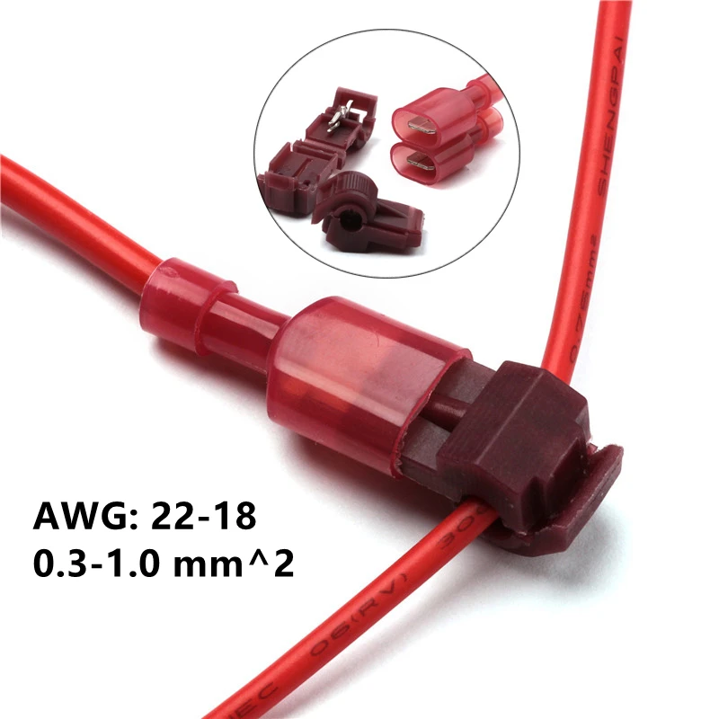 House Home 100/60pcs T Tap Type Electrical ConAtor Crimp Terminals Fast Wire Ter - £19.95 GBP