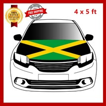 Jamaica Flag Car Hood Cover Universal Size Elastic Polyester Jamaicans 4... - £14.79 GBP