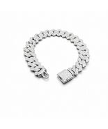 9 Inch Hip Hop Miami Cuban Link Bracelet Bling Bling Iced - $28.46