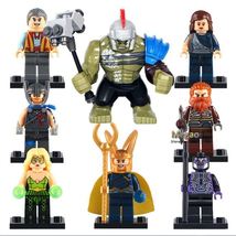 8pcs/set Thor Ragnarok Loki Gladiator Hulk Volstagg Grandmaster Minifigures - £14.42 GBP