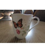 Lenox Butterfly Meadow Coffee Tea Mug Monarch Butterfly  Pattern Louise ... - £7.74 GBP