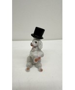 WHITE CHINA POODLE WITH TOP HAT AND PINK AND GOLD TRIM Japan - €17,07 EUR