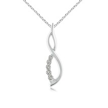 ANGARA Natural Diamond Infinity Swirl Journey Pendant Necklace in Silver (1.9mm) - $227.05+