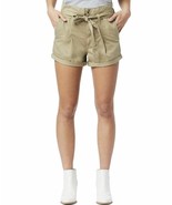 Sam Edelman Women&#39;s Utility Trouser Short Belted Cuffed Khaki Cotton Ble... - $36.62