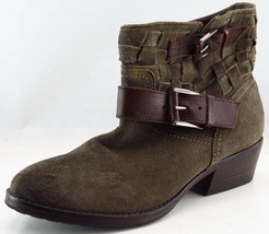 Adam Tucker Short Boots Brown Leather Zip Boots Women Sz 7.5 M - £20.08 GBP
