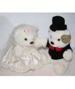 Summit Heartwarmers Bride Groom Wedding Dress 8&quot; Plush Top Hat Soft Toy ... - $457.68 MXN