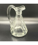 Vintage Ribbed Crystal Glass Cruet (Oil/Vinegar Dispenser Bottle No Stopper - £9.27 GBP