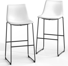 The Nicbex Retro Bar Stools Crazy-Horse Leather With Metal Legs, Ussu014). - £147.06 GBP