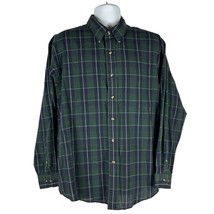 Van Heusen Men&#39;s Wrinkle-Free Plaid Button-Down Shirt Size L 16-16.5 - $18.50