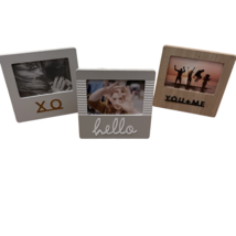 Wooden Picture Frames Lot Of 3 By Horizon Group Usa Xo You+Me Hello - £5.49 GBP