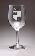 Butler Irish Coat of Arms Wine Glasses - Set of 4 (Sand Etched) - £55.20 GBP