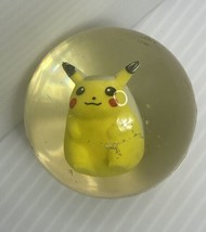 Vintage POKEMON Nintendo PIKACHU Creature Bouncy 2&quot; Clear Super Ball  - $12.19