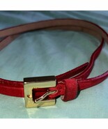 Hyde Collection Nordstrom Raspberry Leather Belt Size Medium - $32.34