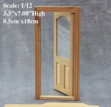 1:12 Scale DIY Dollhouse Miniatures Wood Glass Panel Door Doll House Front Door - £6.25 GBP