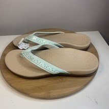 Vionic Cassandra Toe Post Womens Size 11 Thong Sandals Aqua Leather Flip Flops - £31.06 GBP