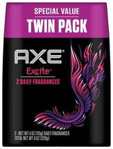 Axe Bodyspray, Excite 4 oz, Twin Pack - $20.99