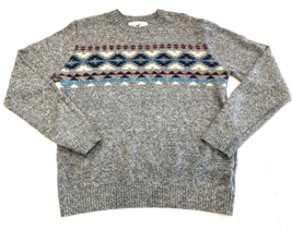 Hollister Sweater Womens XS Gray Aztec Southwest Pullover Knit Long Sleeve - £14.70 GBP