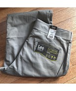 NWT 38x30 Slim Fit Lee Men&#39;s Gravel Extreme Comfort Chino Grey Pants 427... - $611.69 MXN