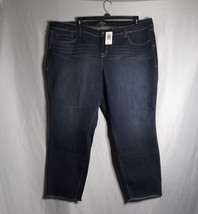 Torrid Premium Boyfriend Crop Frayed Hem Women&#39;s Dark Wash Jeans Size 26 NWT - £25.24 GBP