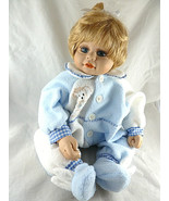 Vintage Heritage Mint 20&quot; Vinyl Baby Doll 2000 Weighted Blond Hair &amp; Blu... - £23.64 GBP