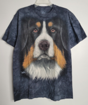 Australian Shepherd Dog Big Face The Mountain T-Shirt Mens Black Tie Dye... - £15.72 GBP
