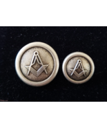 Blazer Jacket buttons circular S&amp;C silver plated Masonic Fremasonry - $30.50