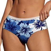 Hibiscus Blue Flower Panties for Women Lace Briefs Soft Ladies Hipster U... - $13.99