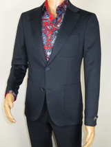 Men's MONO Turkey Casual Dress Jacket Patch Pockets Thick Cotton 1557-002 Navy image 3