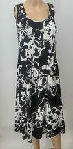 Jones New York Women&#39;s  Floral Pleated Tank Dress Black and White , Size Small - £27.26 GBP