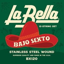 Bajo Sexto cuerdas String Set - La Bella 12 String Set Stainless Steel BX-120 - £70.35 GBP