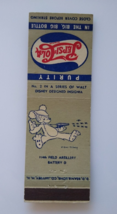 Pepsi Cola Matchbook Cover Walt Disney No 2 Mouse Shoots Cannon Toy Tank 1940s - £19.06 GBP