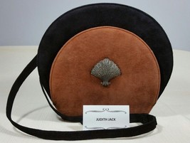 Unbranded Judith Jack Suede Cross Body Shoulder Bag Marcasite Shell Accent - $264.99