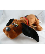 Pound Puppies brown and blck 2021 with red collar 17&quot; cuddle toy - $20.28 CAD