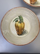 Williams Sonoma Jardin Potager 9.75&quot; Bowl Italian Pottery (2 Available) Peppers - £15.01 GBP