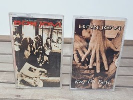 Bon Jovi Audio Cassette Tape Lot (2)  Keep The Faith + Cross Road Best of - £7.06 GBP