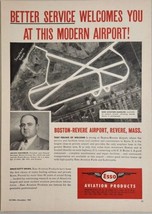 1956 Print Ad Esso Aviation Products Boston-Revere Airport Boston,Massachusetts - £14.21 GBP