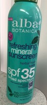 Alba Botanica refreshing Mineral Sun Screenherbal Spray 35 SPF 6 Oz Skin... - £14.78 GBP