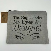 Canvas Makeup Travel Bag Designer Bags Inside Pocket Zip New - £11.06 GBP