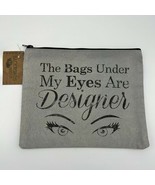 Canvas Makeup Travel Bag Designer Bags Inside Pocket Zip New - £11.06 GBP