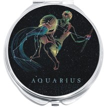 Aquarius Zodiac Stars Compact with Mirrors - Perfect for your Pocket or Purse - £9.45 GBP